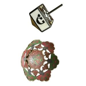 Vintage Jerusalem Pedestal Bowl And Glass Dreidel‎